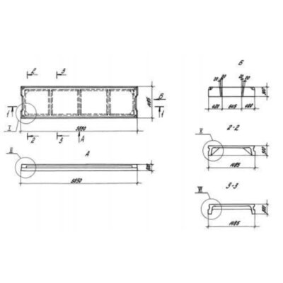 Плиты ребристые П 2-5 АтIVс л (1.042.1-4) Плиты ребристые П 2-5 АтIVс л (1.042.1-4)