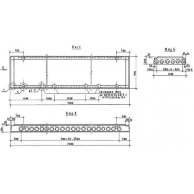 Плиты перекрытия многопустотные ПК 72-12-2,6-6 АтV-1 Плиты перекрытия многопустотные ПК 72-12-2,6-6 АтV-1