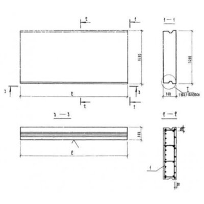 Панели покрытий сплошные П 45-15-35-2 я Панели покрытий сплошные П 45-15-35-2 я