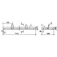 Перемычки плитные 1ПП 12-3 (ГОСТ 948-84)
