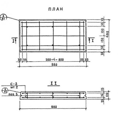 Плиты дорожно-тротуарные ДТ 3 (ТП 320-55) Плиты дорожно-тротуарные ДТ 3 (ТП 320-55)