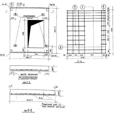 Панели перекрытий П 8 в-1 (Проект 1-467 А) Панели перекрытий П 8 в-1 (Проект 1-467 А)