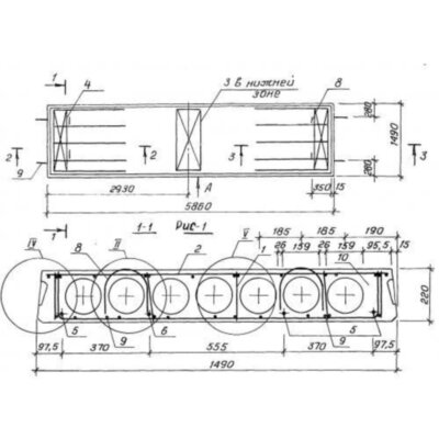 Плиты многопустотные 1ПК 59-15-6 АтV с9 Плиты многопустотные 1ПК 59-15-6 АтV с9