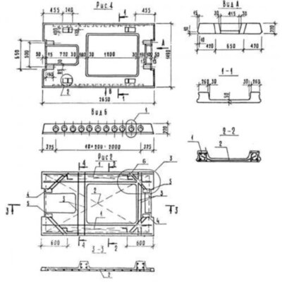 Плиты ребристые ПРС 26-15-10 п (1.041.1-2)