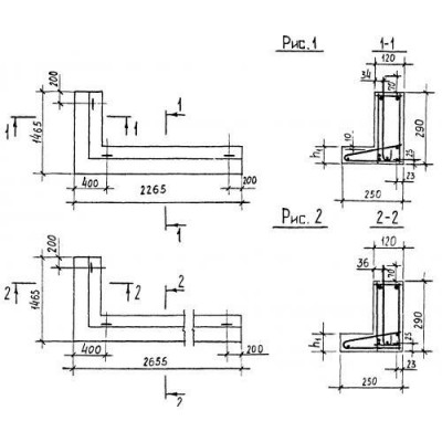 Перемычки 2ПФУ 23/15-8 Перемычки 2ПФУ 23/15-8