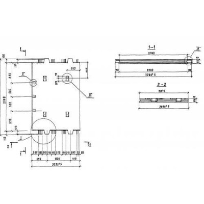 Крайние межколонные плиты МПК 1-2-1 Крайние межколонные плиты МПК 1-2-1