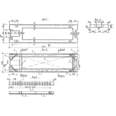 Плиты ребристые ПРС 56-15-10 АIV п (1.041.1-2)