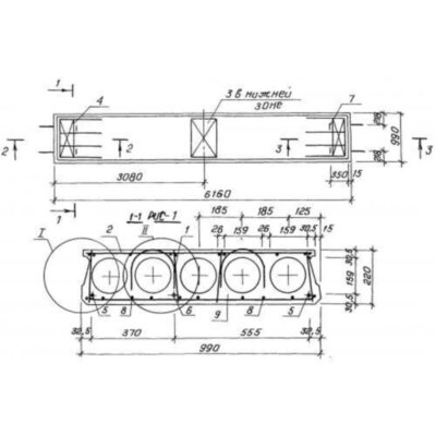 Плиты многопустотные 1ПК 62-10-6 АтV с8а Плиты многопустотные 1ПК 62-10-6 АтV с8а