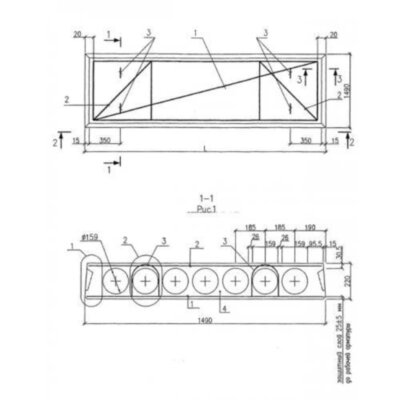 Плиты перекрытий многопустотные ПТМ 33-15-22-6,0 S500 Плиты перекрытий многопустотные ПТМ 33-15-22-6,0 S500