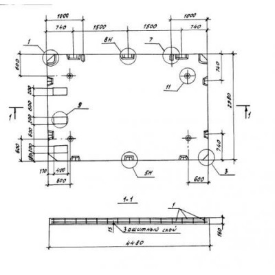 Панели перекрытий сплошные П 45-30-16-3 а б Панели перекрытий сплошные П 45-30-16-3 а б