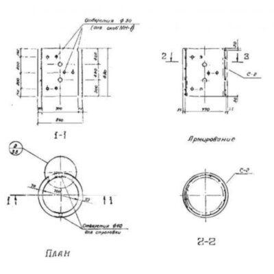 Кольца колодцев сетновые КС 7-9 (ГОСТ 8020-90)