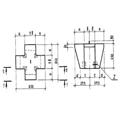 Оголовники с платформенным опиранием 1ОСП 35-1 Оголовники с платформенным опиранием 1ОСП 35-1