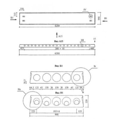 Плиты многопустотные 1ПК 63-10-4 Н 0-АIV Плиты многопустотные 1ПК 63-10-4 Н 0-АIV