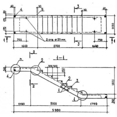 Лестничные марши ЛМП 60-11-15-5 а Лестничные марши ЛМП 60-11-15-5 а
