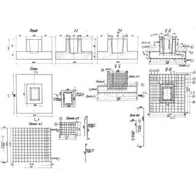Фундаменты Ф 1 (ТП 501-166) Фундаменты Ф 1 (ТП 501-166)