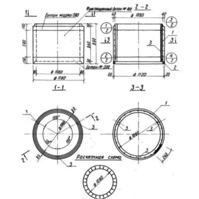 Кольца колодцев сетновые КШ 10-2 Кольца колодцев сетновые КШ 10-2