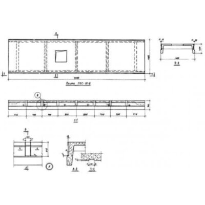 Плиты ребристые П 5 с-10-8 (ИИС 24-2) Плиты ребристые П 5 с-10-8 (ИИС 24-2)
