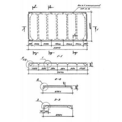 Плиты ребристые 3ПГ 6-3 АIV н Плиты ребристые 3ПГ 6-3 АIV н