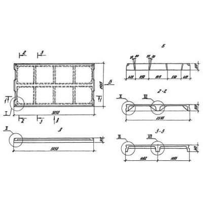 Плиты ребристые П 1-7 АIIIв