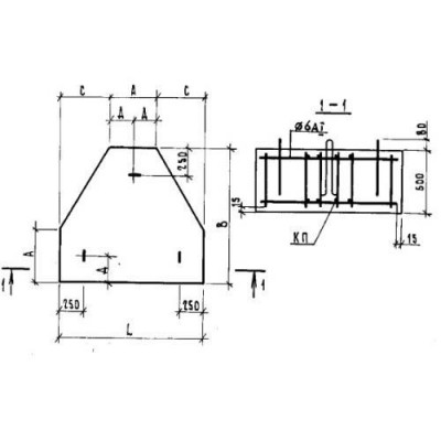 Оголовники с платформенным опиранием 3ОСП 32-3 Оголовники с платформенным опиранием 3ОСП 32-3