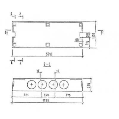 Плиты перекрытий многопустотные П 60-12-6 АтIVс-1 с9 Плиты перекрытий многопустотные П 60-12-6 АтIVс-1 с9