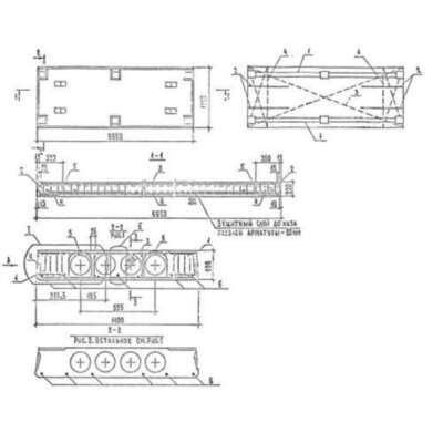 Плиты перекрытий многопустотные П 60-12-8 АтV c9 Плиты перекрытий многопустотные П 60-12-8 АтV c9