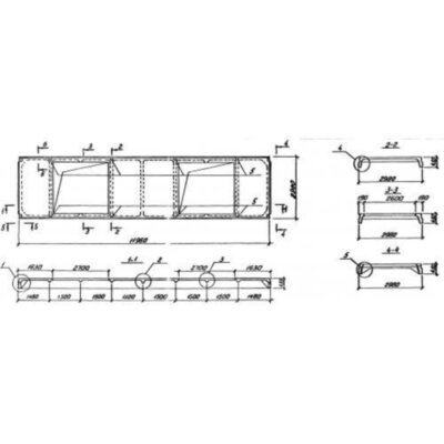 Плиты ребристые 1ПФ 12-1 АIIIв-5 Плиты ребристые 1ПФ 12-1 АIIIв-5
