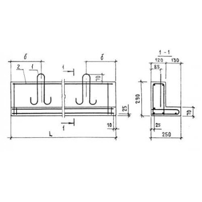 Перемычки балочные 1ПГ 44-8 Перемычки балочные 1ПГ 44-8
