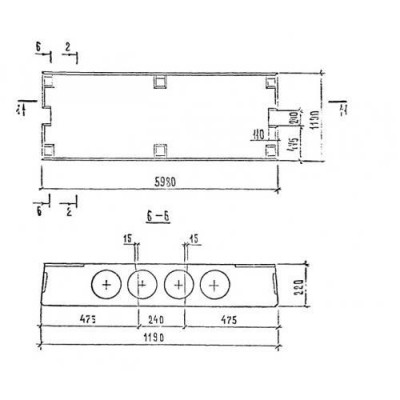 Плиты перекрытий многопустотные П 60-12-8 АтIVс-1 с9 Плиты перекрытий многопустотные П 60-12-8 АтIVс-1 с9