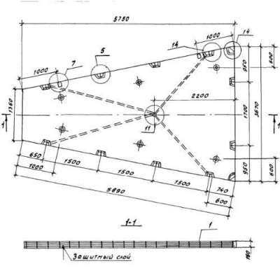 Панели перекрытий сплошные П 37-58-16-3 б Панели перекрытий сплошные П 37-58-16-3 б