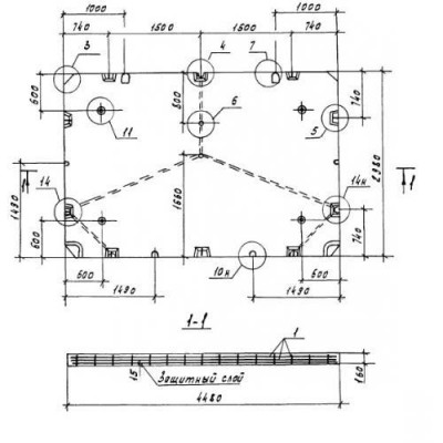 Панели перекрытий сплошные П 45-30-16-3 Панели перекрытий сплошные П 45-30-16-3
