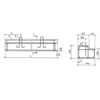 Перемычки балочные 4ПГ 30-40 Перемычки балочные 4ПГ 30-40