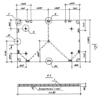Панели перекрытий сплошные П 45-30-16-3 уб Панели перекрытий сплошные П 45-30-16-3 уб
