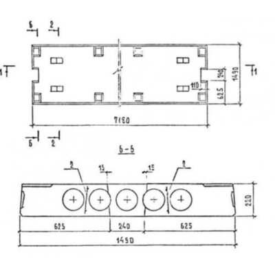 Плиты перекрытий многопустотные П 72-15-6 АтV-1 с9 Плиты перекрытий многопустотные П 72-15-6 АтV-1 с9