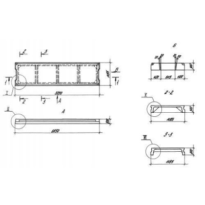 Плиты ребристые П 2-1 АтV-2 Плиты ребристые П 2-1 АтV-2
